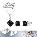 Destiny Jewellery Crystal From Swarovski Set 7 Days Princess Pendant and Earrings